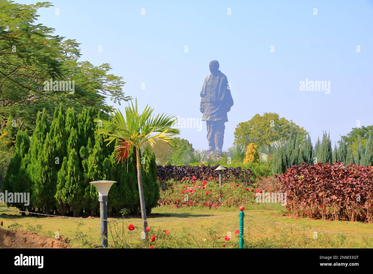 Statue de l'unité vue aérienne prise à Narmada, Gujarat en Inde Banque D'Images