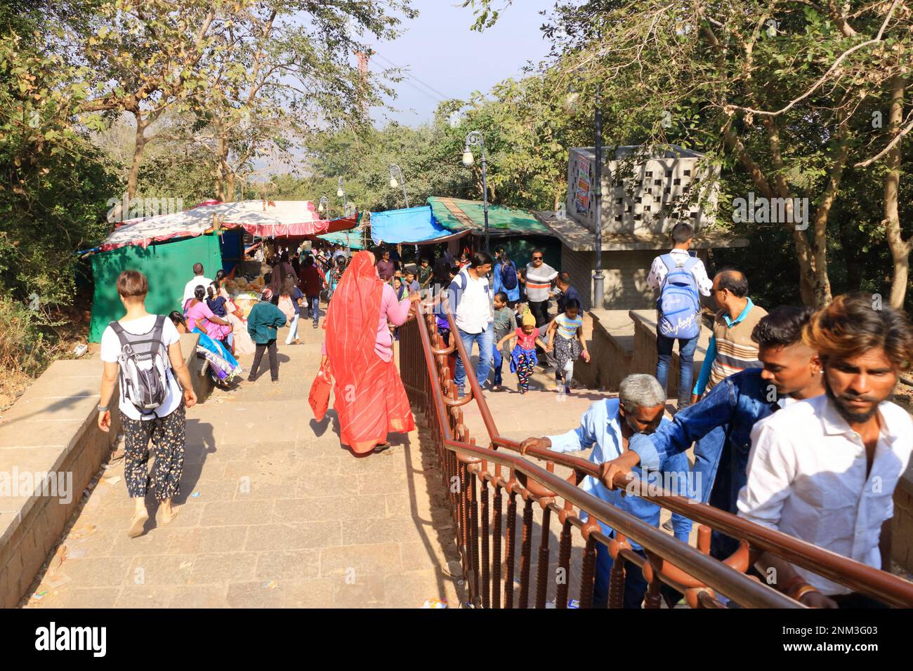 24 décembre 2022 - Pavagadh, Gujarat en Inde : agitation au temple de pavagadh Banque D'Images