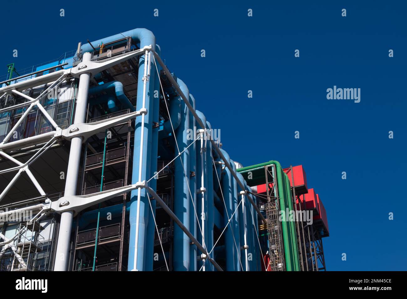 Vue de la structure extérieure du Centre Pompidou, Paris France Banque D'Images