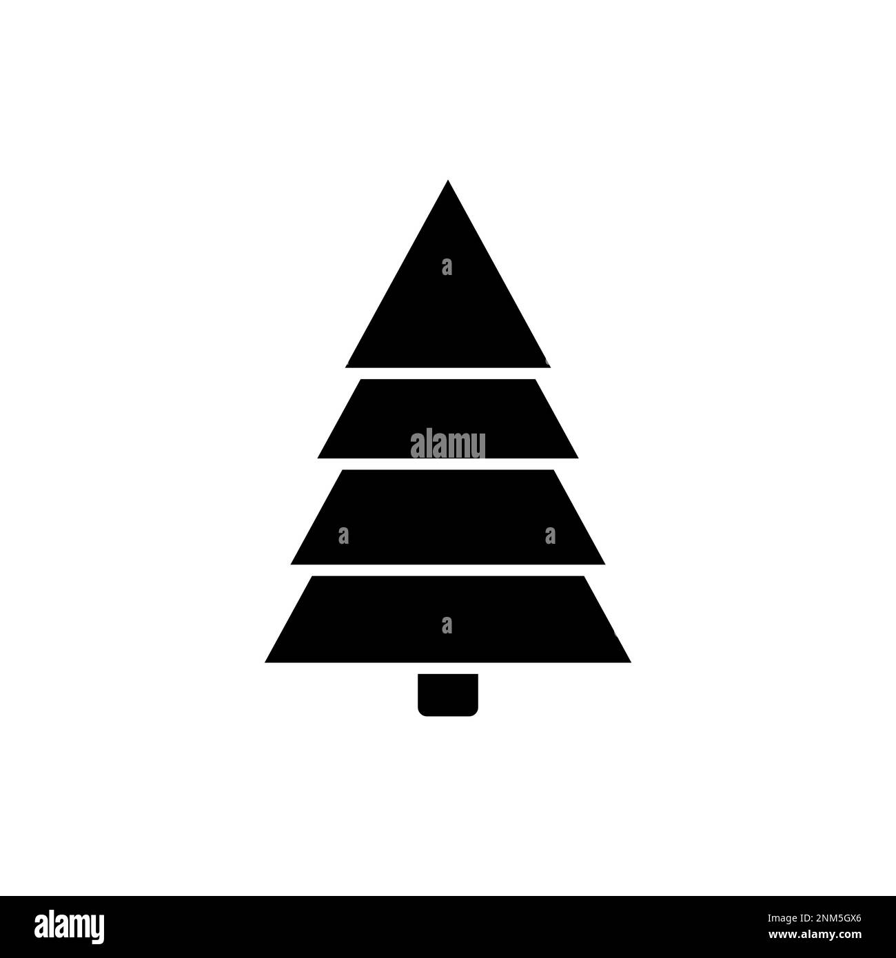 Silfouette d'arbres de Noël.Formes simples de Noël.Icône de l'arbre de nouvelle année Vector. Illustration de Vecteur