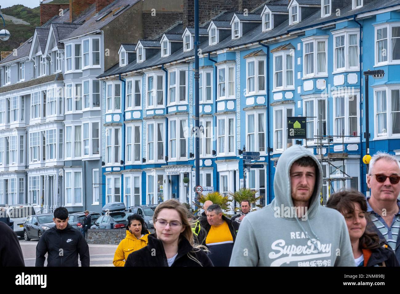 La promenade du front de mer à Aberystwyth, Pays de Galles Banque D'Images