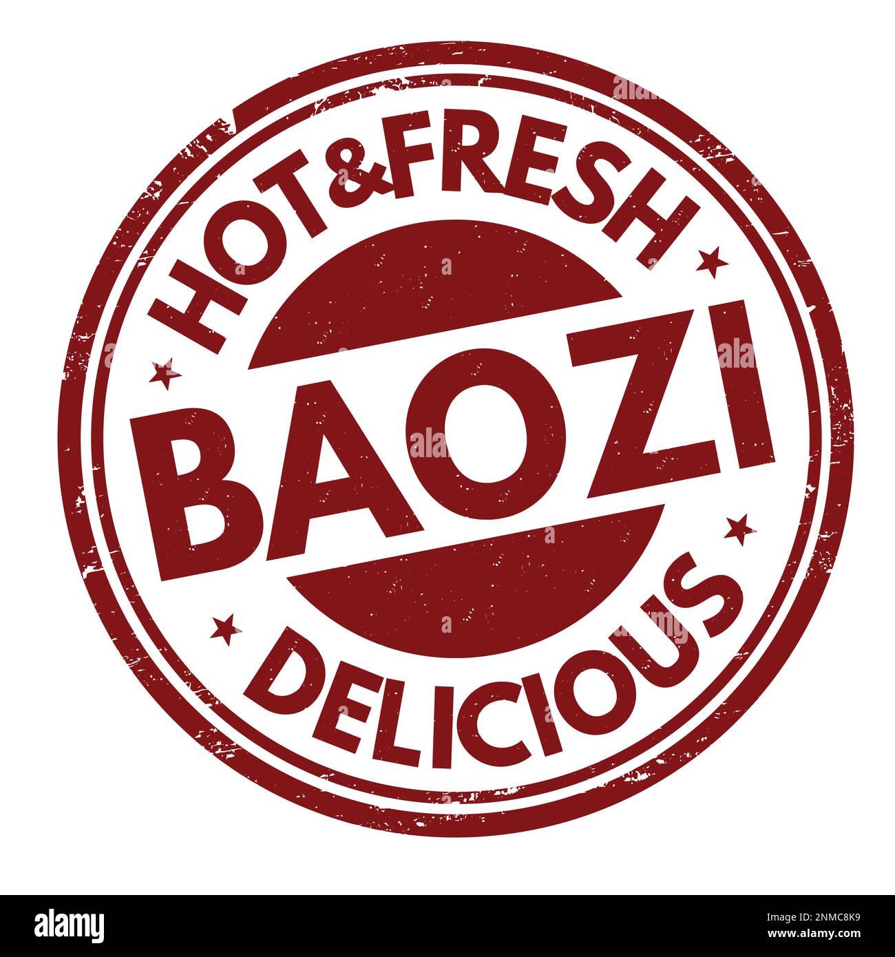 Tampon en caoutchouc Baozi grunge sur fond blanc, illustration vectorielle Illustration de Vecteur