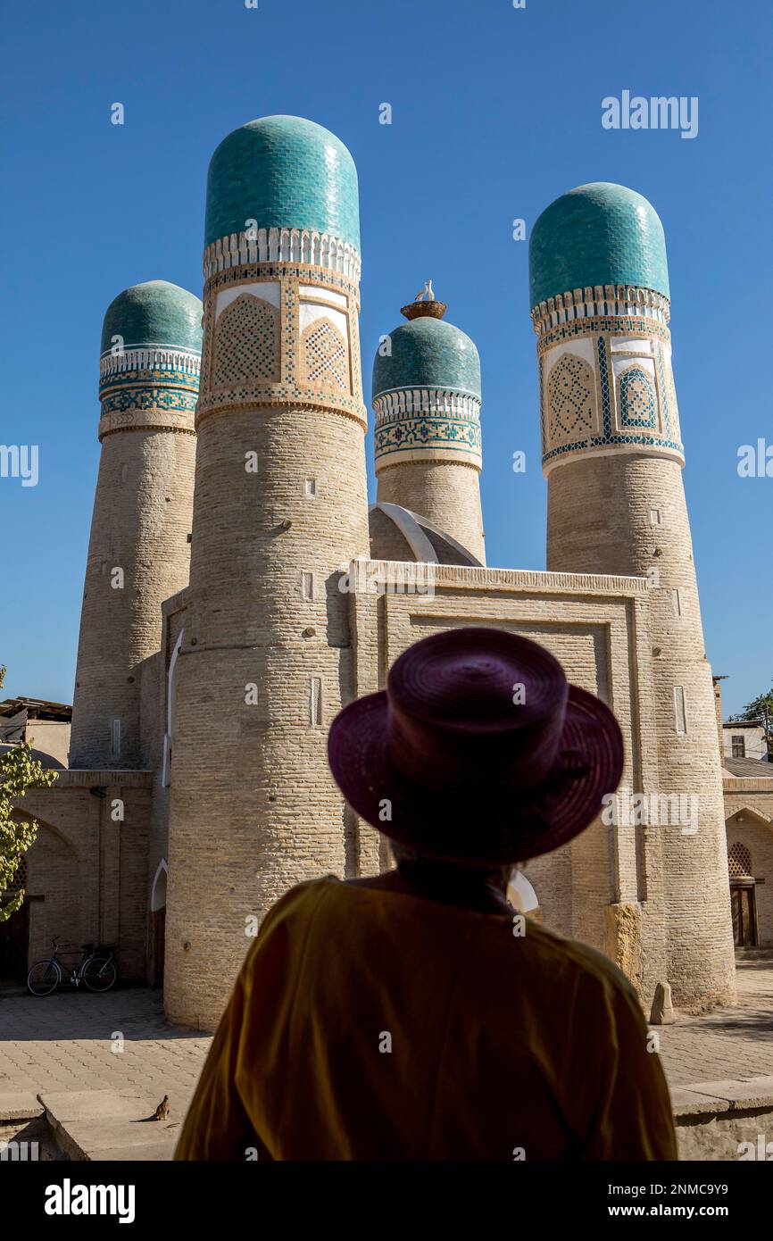 Détail, Char Minar medressa, Boukhara, Ouzbékistan Banque D'Images