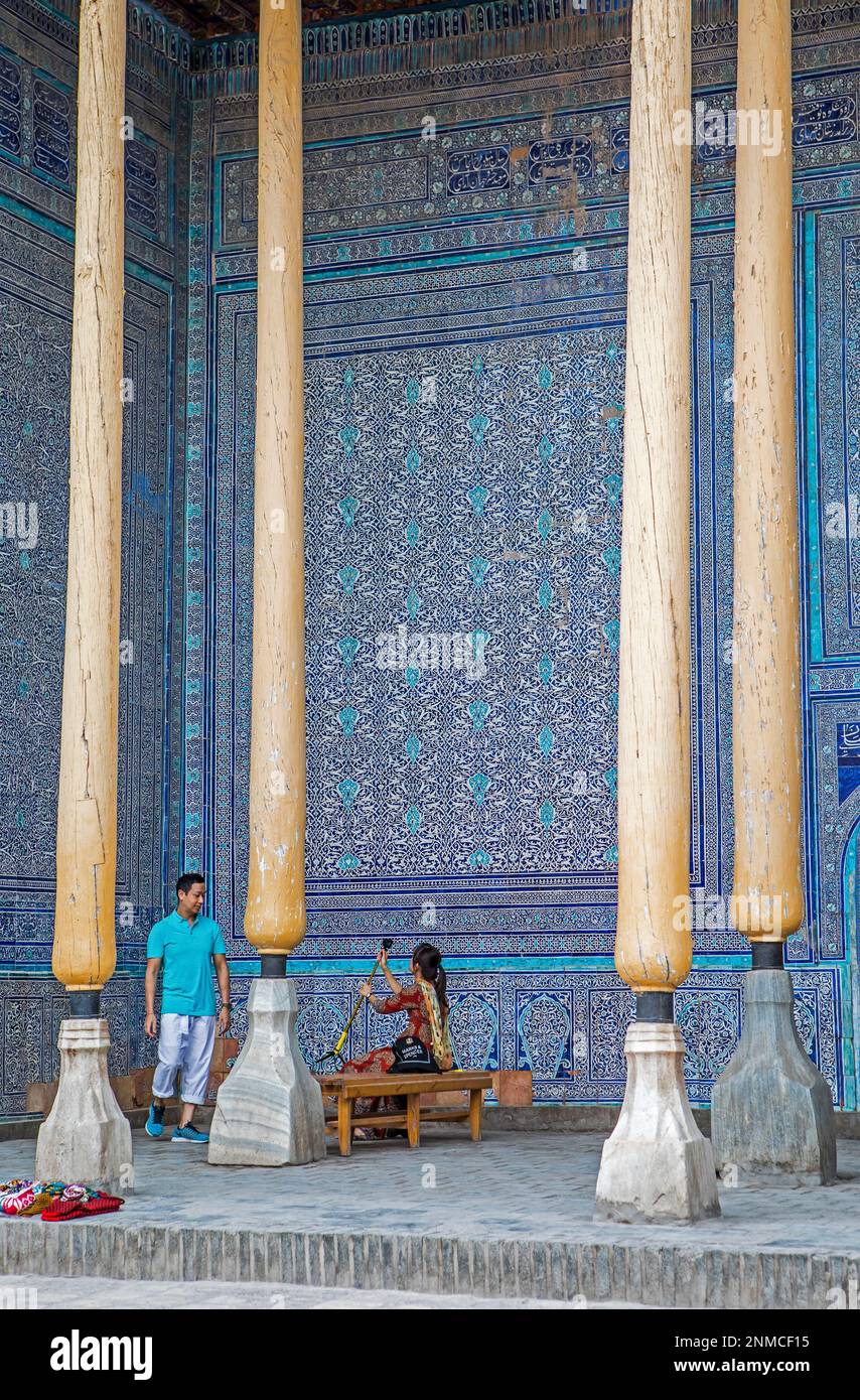 La mosquée d'été, à l'intérieur Kuhna Arche, Khiva, Ouzbékistan Banque D'Images