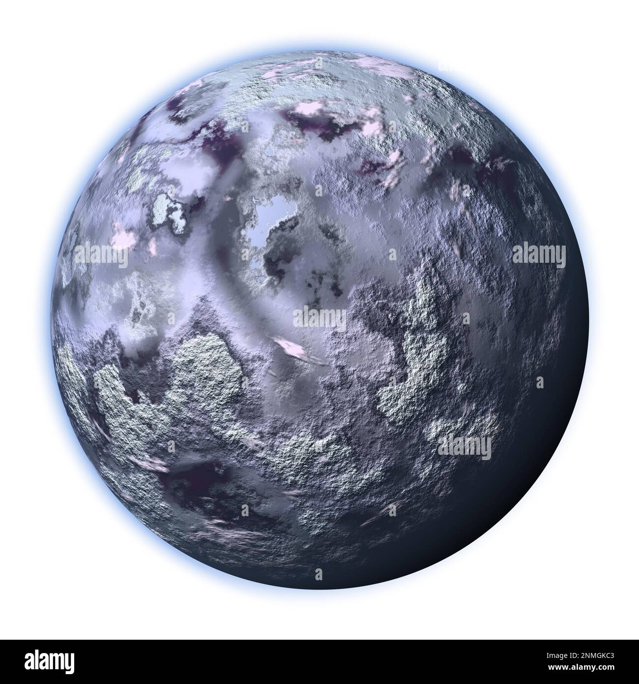 Planète vénus numériquement rendue isolée sur fond blanc Banque D'Images