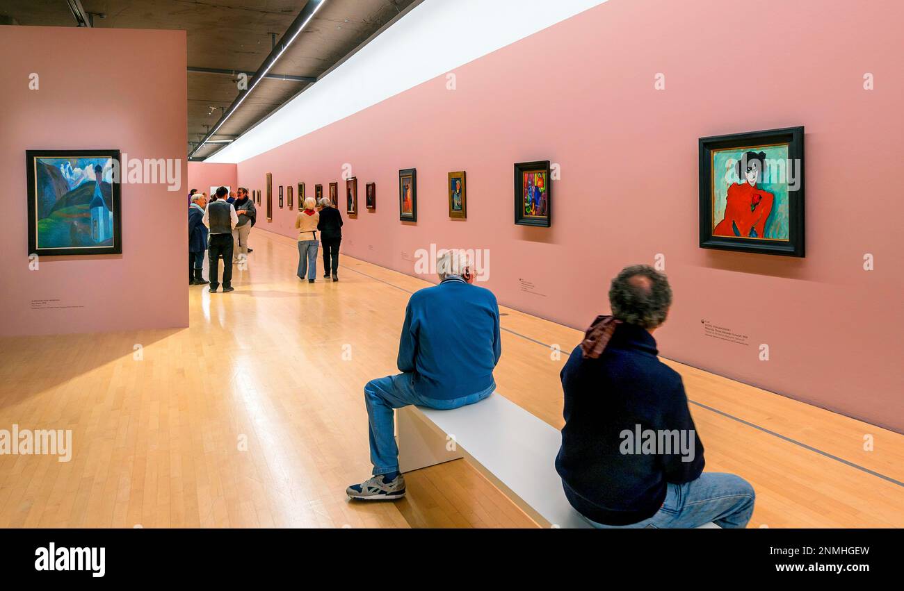 Exposition, Alexej von Jawlensky et Marianne von Werefkin, Kunstbau de la Staedtische Galerie im Lenbachhaus, Munich, haute-Bavière, Bavière Banque D'Images