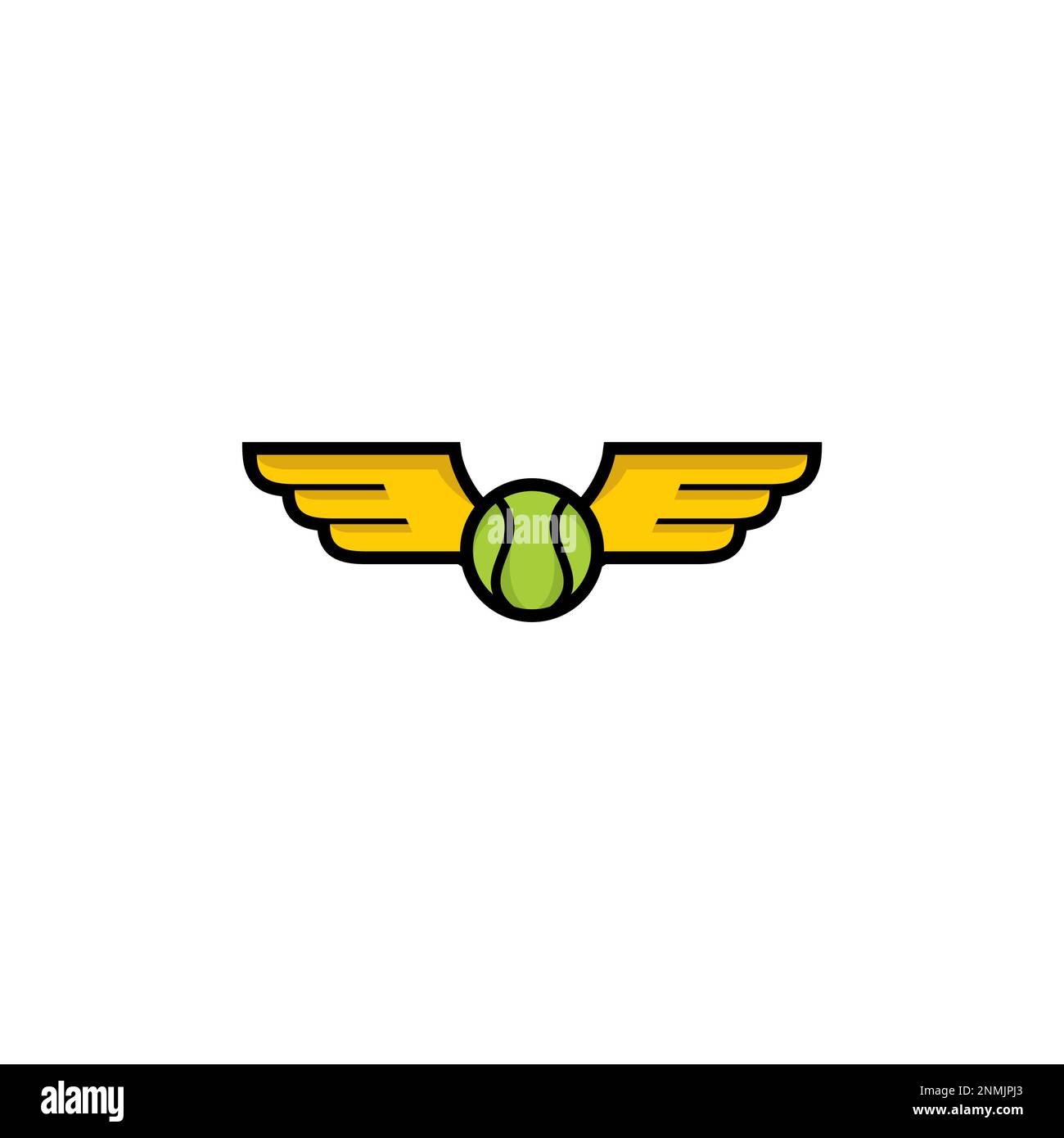 Illustration vectorielle du logo des ailes de balle de tennis Illustration de Vecteur