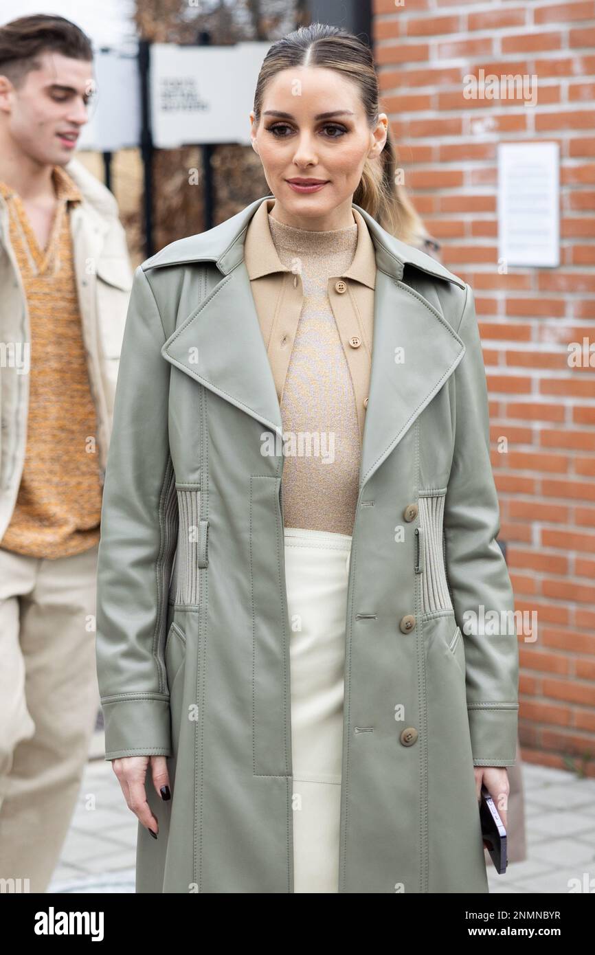 Olivia Palermo est vu au Tod's Fashion Show à Milan Fashion week automne/hiver 2023/2024 à Milan. (Photo de Mairo Cinquetti / SOPA Images / Sipa USA) Banque D'Images