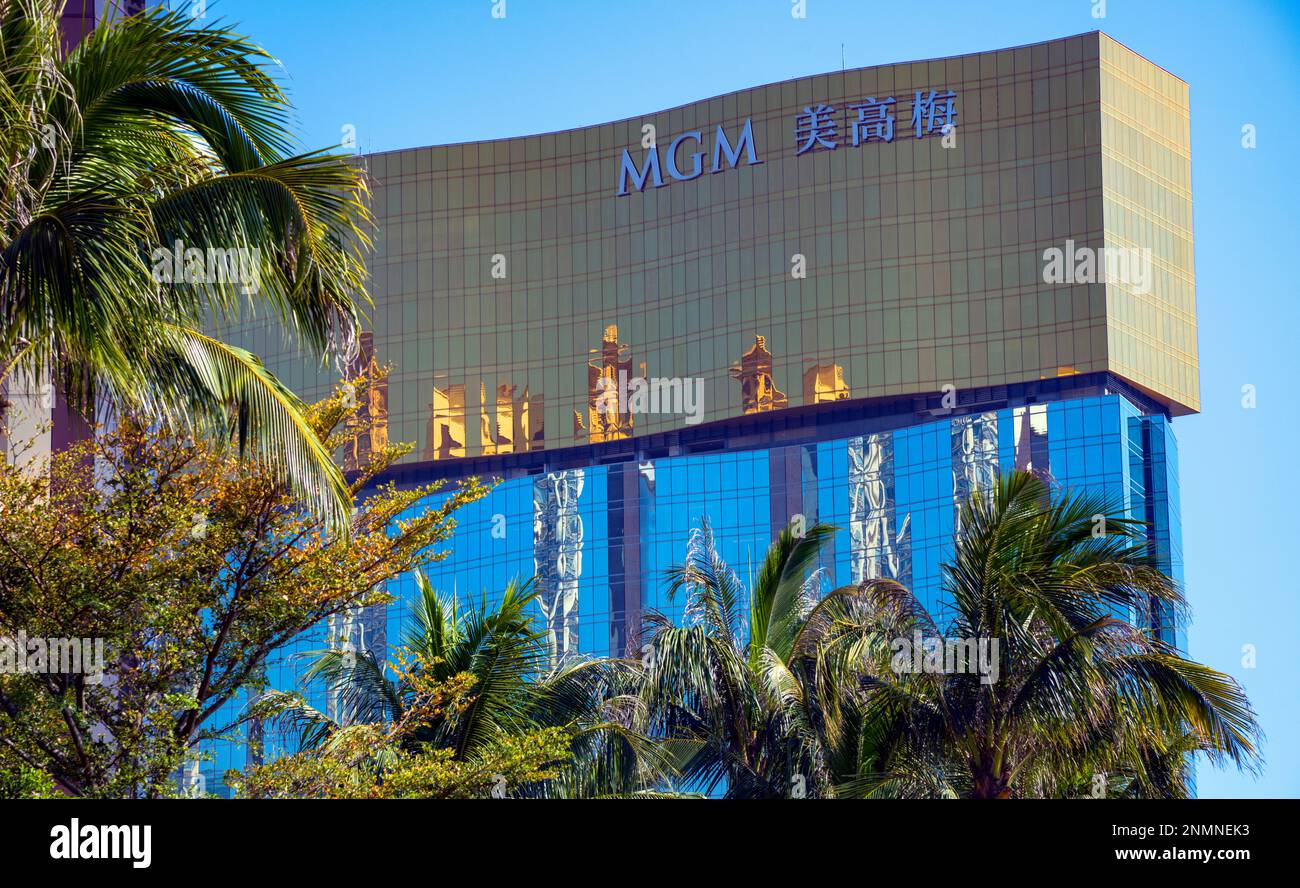 Le nouveau casino et hôtel MGM, Macao, Chine. Banque D'Images