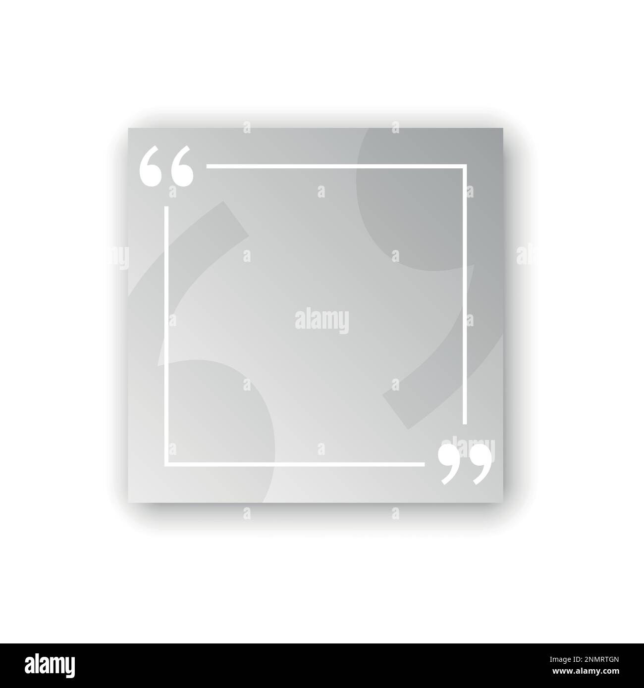 Icône de modèle vide de cadre de devis en style plat. Illustration de vecteur de bulle de parole vide sur un arrière-plan isolé. Concept commercial du panneau de zone de texte. Illustration de Vecteur