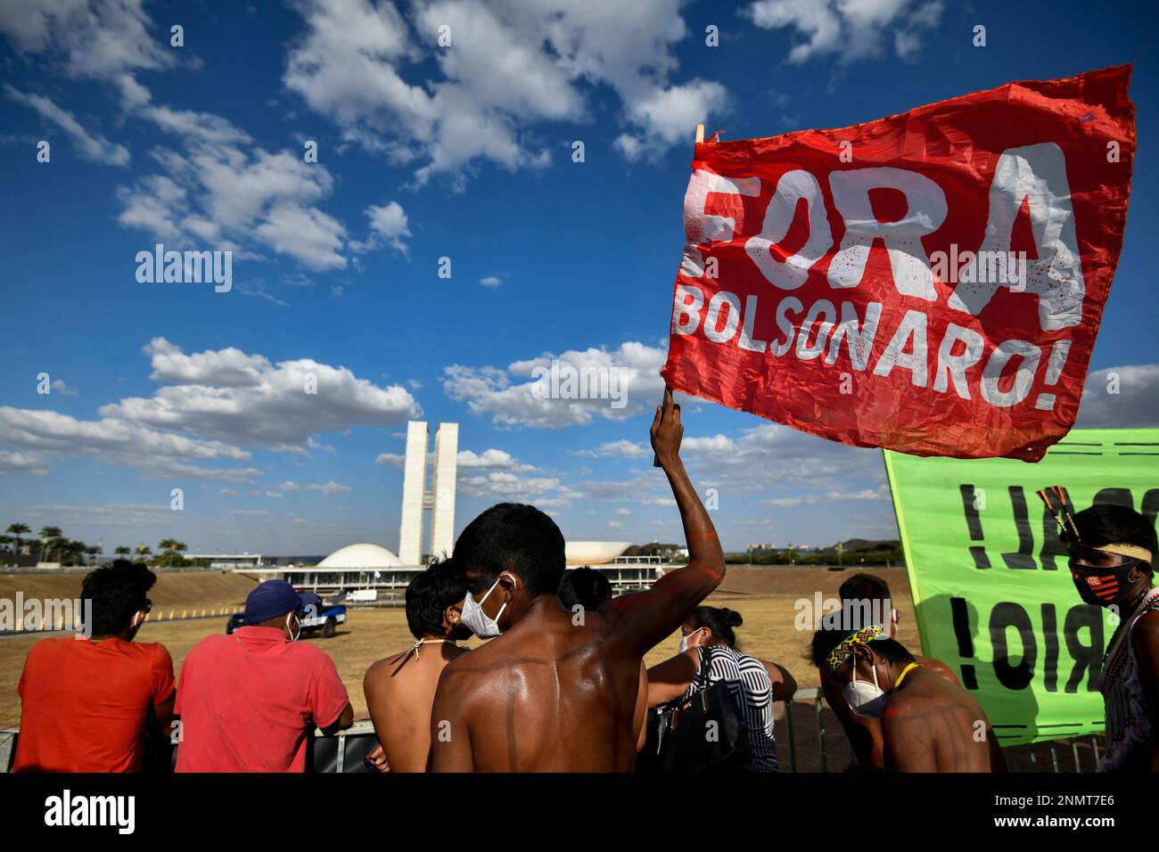 DF Brasilia 08/24/2021 BRASILIA, INDIANS AT THE CONGRESS