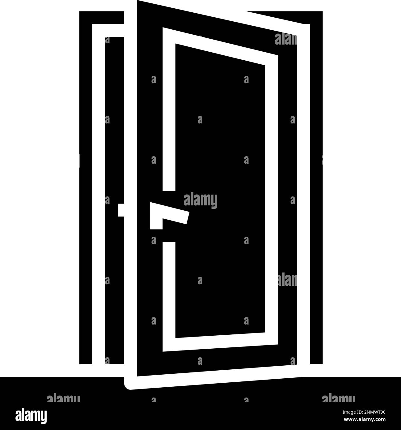 illustration vectorielle d'icône de glyphe de maison de bâtiment de porte Illustration de Vecteur