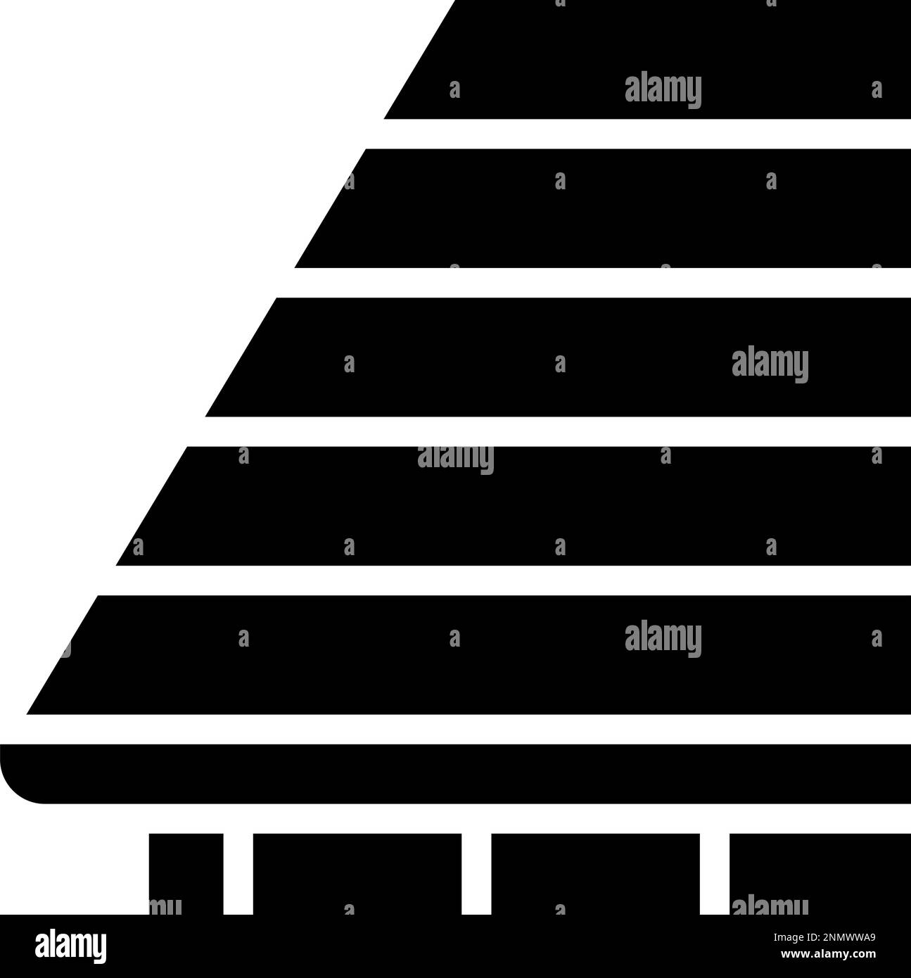 illustration vectorielle de l'icône de glyphe de la structure de la toiture Illustration de Vecteur