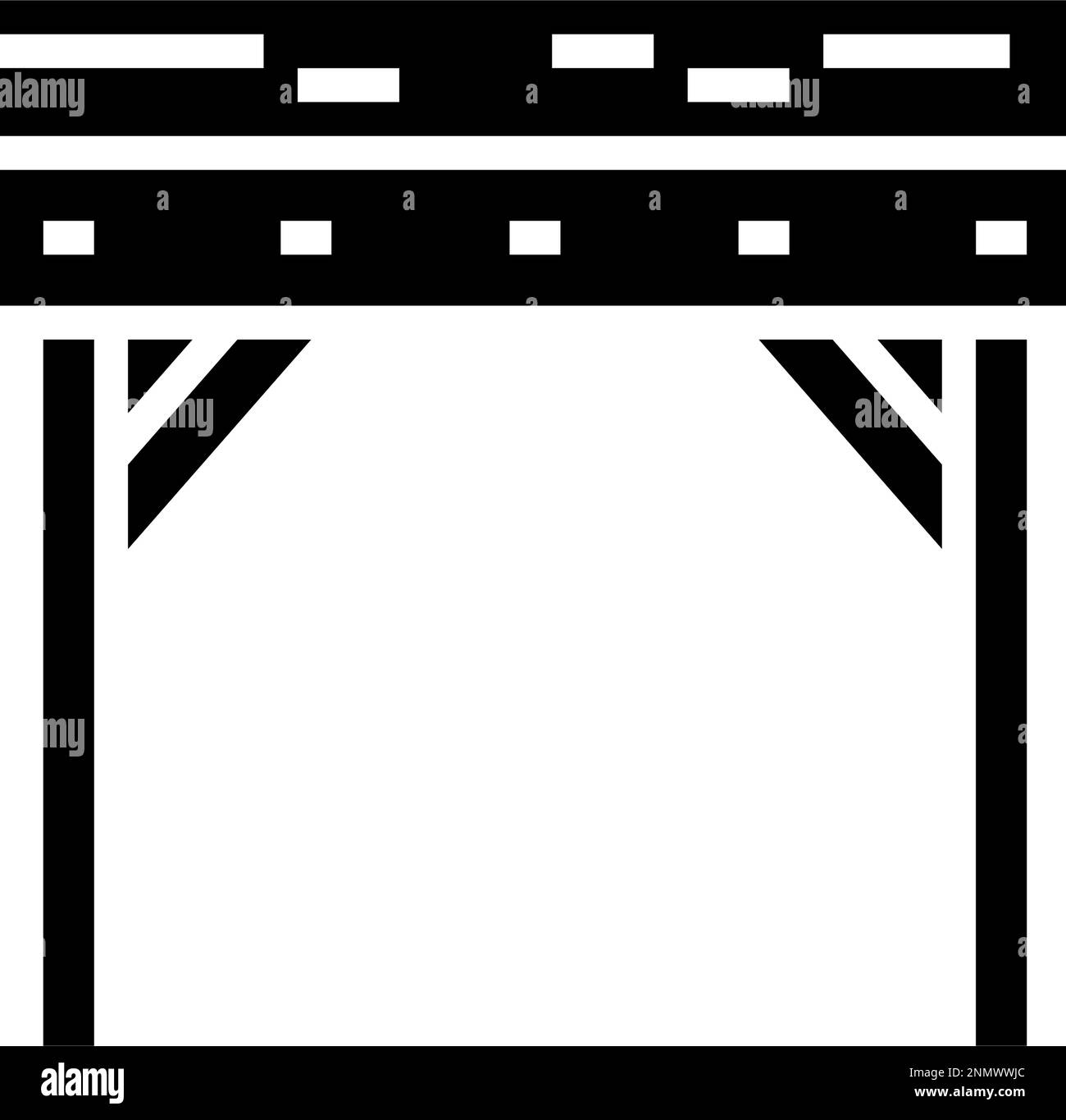 le bâtiment des poutres abrite une illustration vectorielle d'icône de glyphe Illustration de Vecteur
