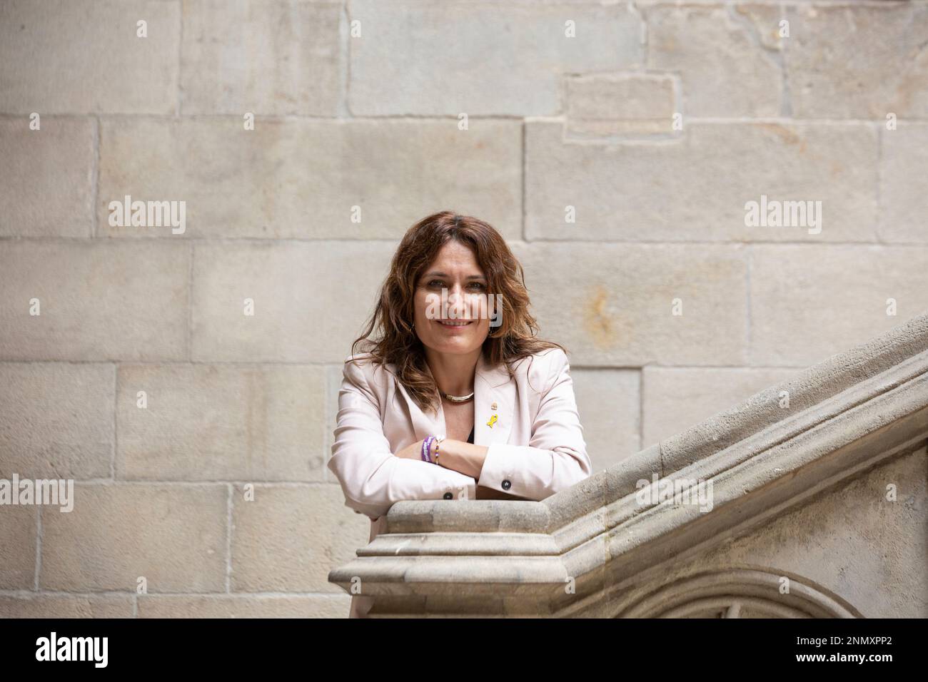 The Minister of the Presidency of the Government of Catalonia, Laura Vilagrà, during an interview for Europa Press, at the Palau de la Generalitat, on August 3, 2021, in Barcelona, Catalonia (Spain). 06 AUGUST 2021;CATALUNYA;LAURA VILAGRÀ;PRESIDENCY;GOVERNMENT;GENERALITAT David Zorrakino / Europa Press 08/06/2021 (Europa Press via AP) Banque D'Images