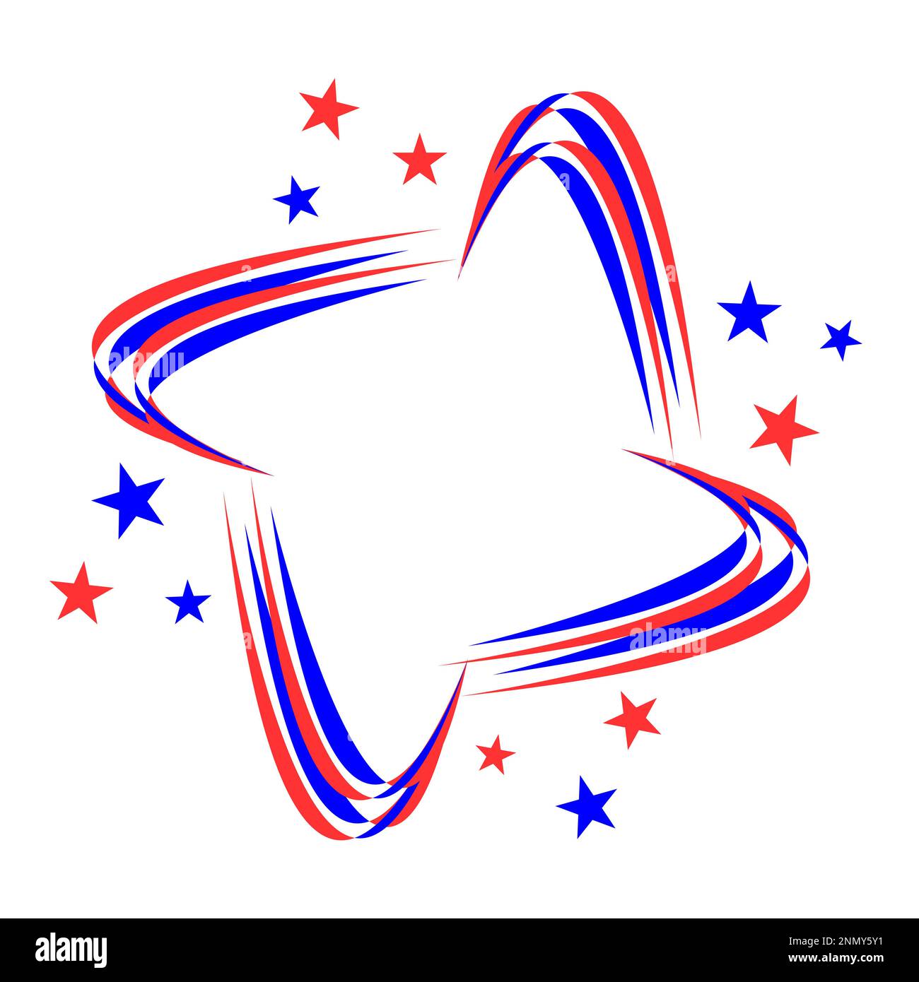 Rouge bleu abstrait symboles drapeau américain signe décoratif ou cadre. Illustration de Vecteur