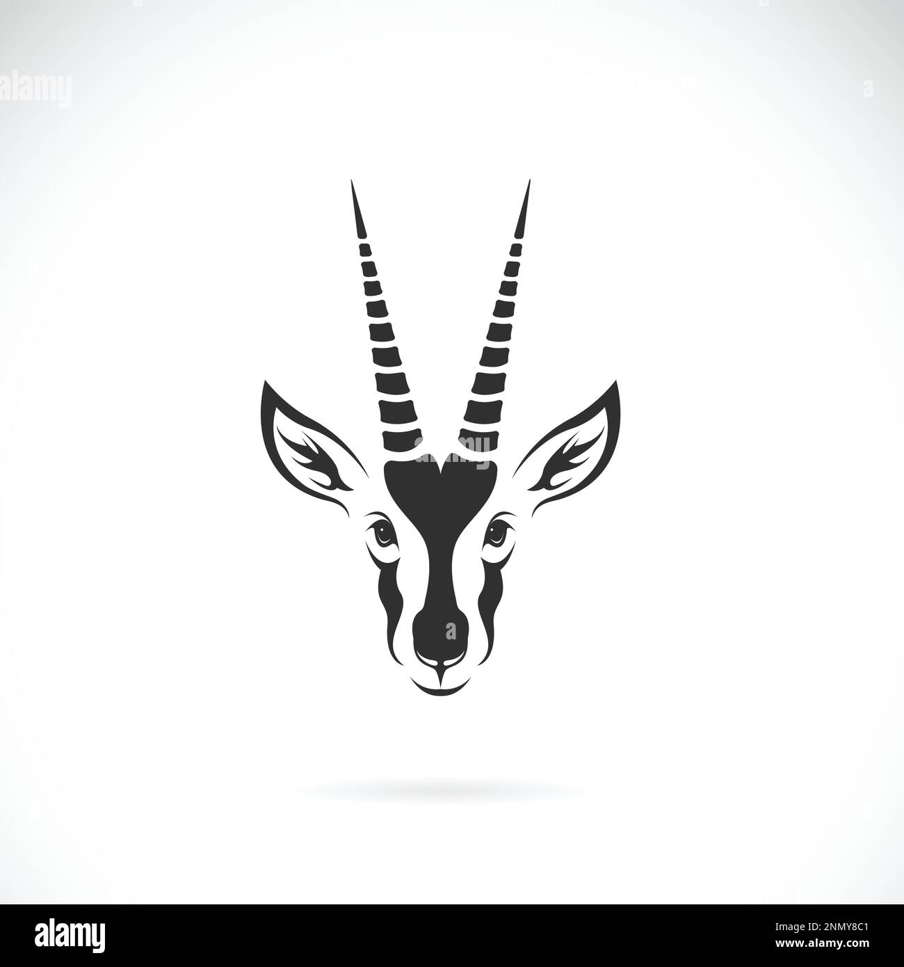 Vecteur de la gazelle de speke sur fond blanc. Illustration vectorielle superposée facile à modifier. Animaux sauvages. Illustration de Vecteur
