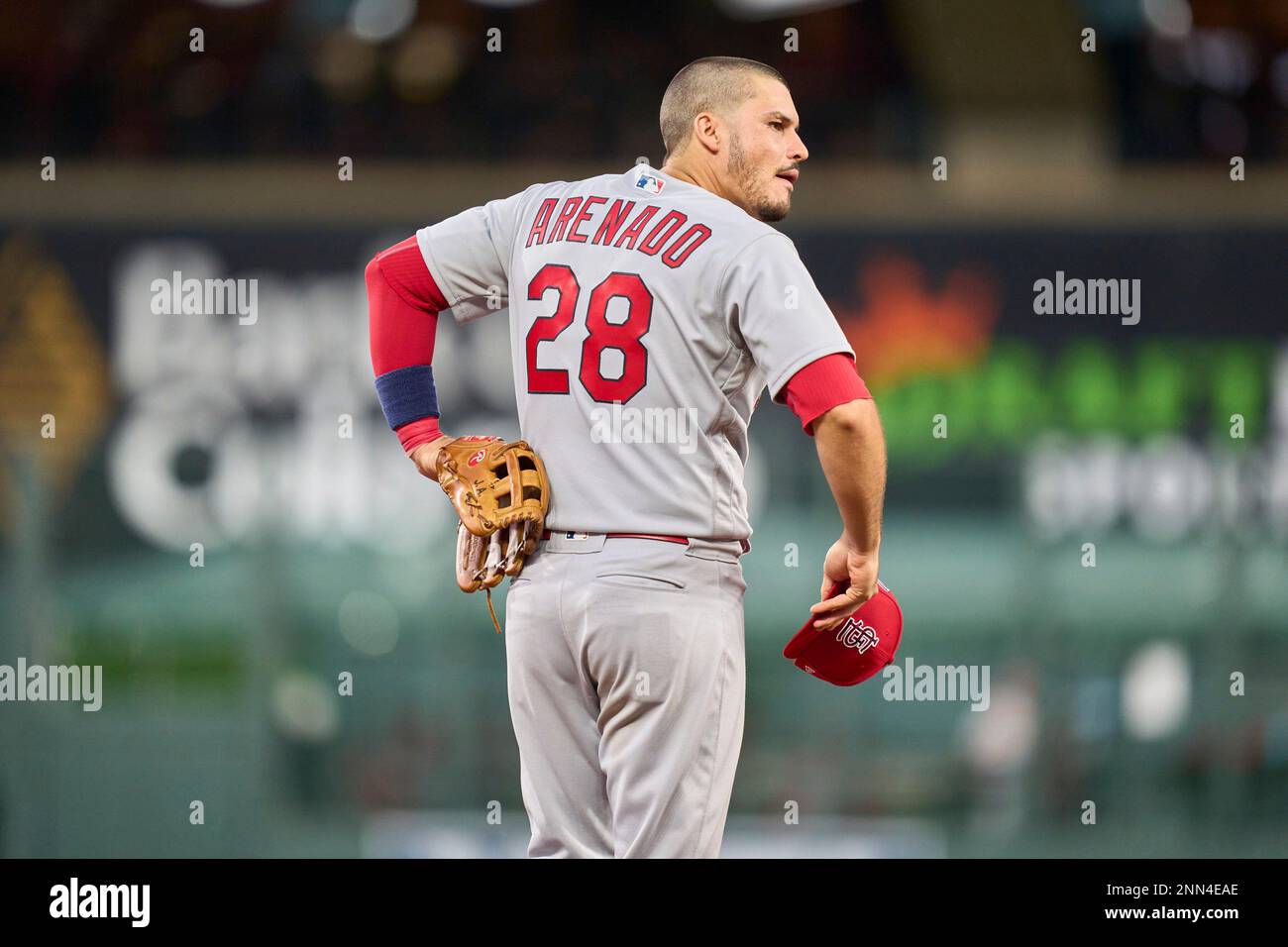 July 2. 2021: Saint Louis first basemen Paul Goldschmidt (46) comes off the field during the MLB game between the Saint Louis Cardinals and the Colorado Rockies held at Coors Field in Denver Co. David Seelig/Cal Sport Medi(Credit Image: © David Seelig / Cal Sport Media/CSM via ZUMA Wire) (Cal Sport Media via AP Images) Banque D'Images