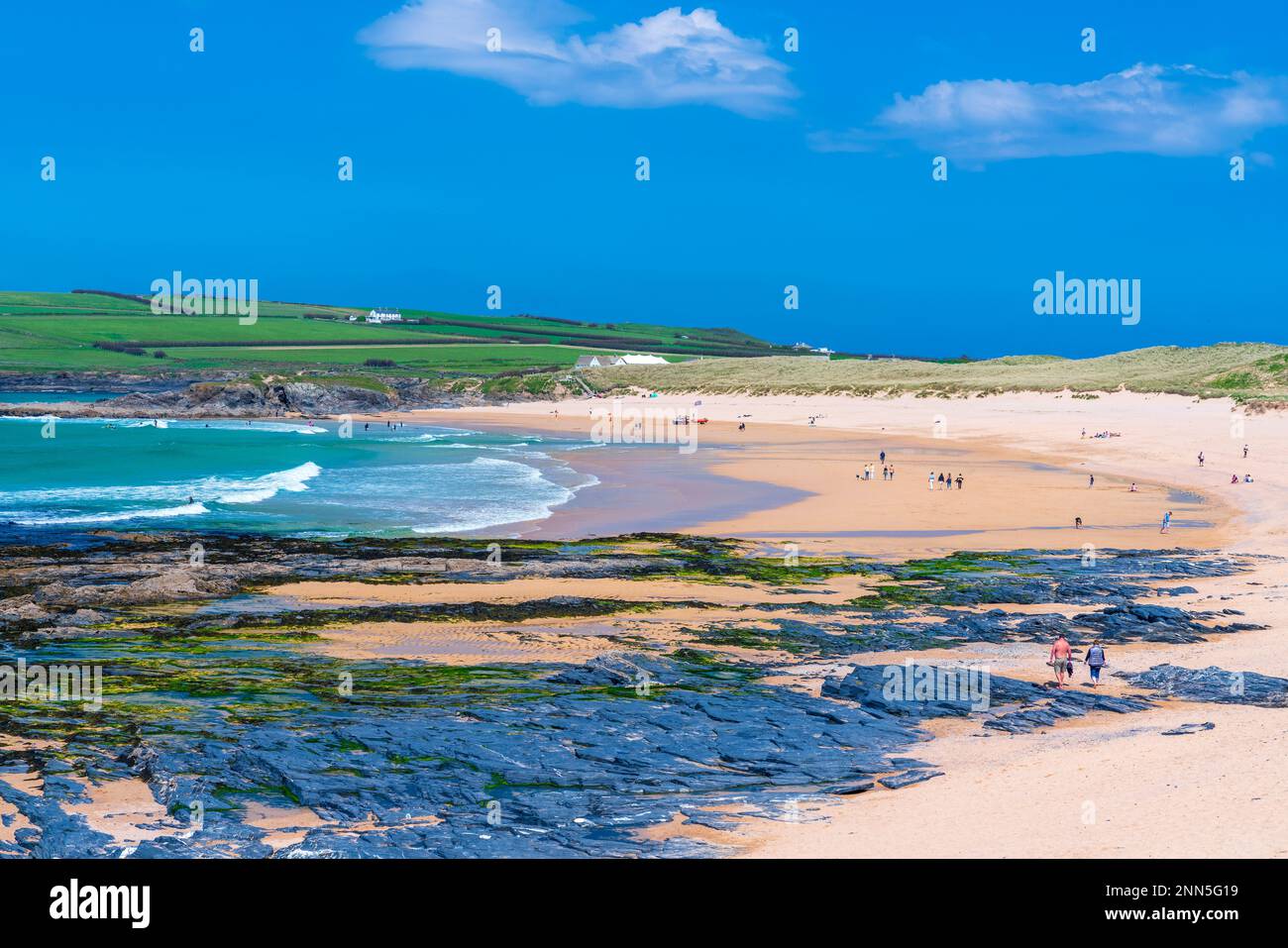 Constantine Bay, Trevose Head Heritage Coast, Padstow, Cornwall, Angleterre, Royaume-Uni, Europe Banque D'Images