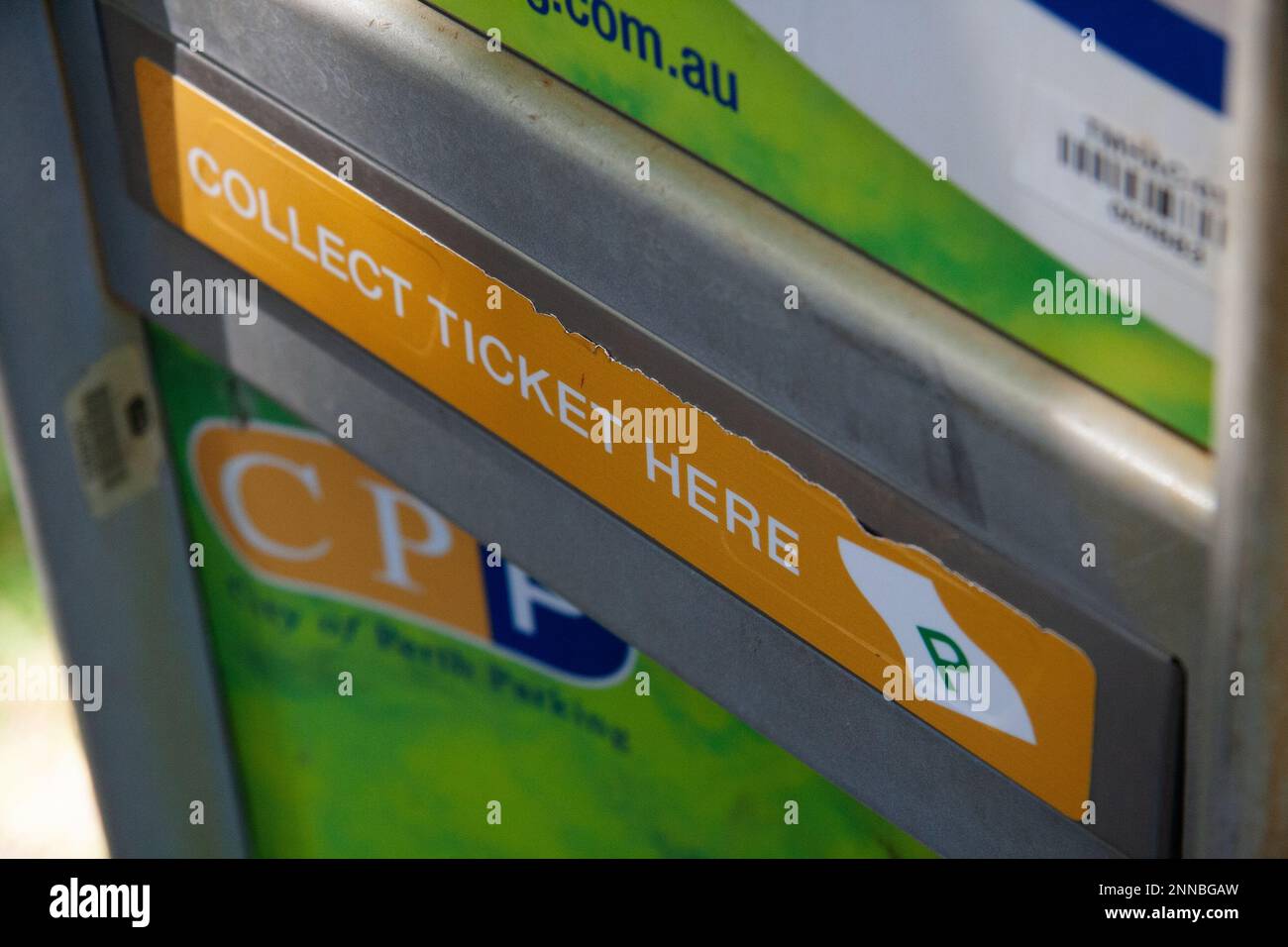 La fente où vous sortez votre billet de la machine Banque D'Images