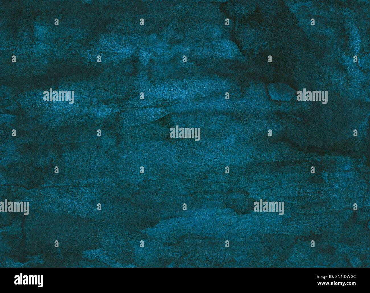 Fond de texture aquarelle turquoise foncé avec de riches coups de pinceau artistiques pour le design et la décoration. Banque D'Images