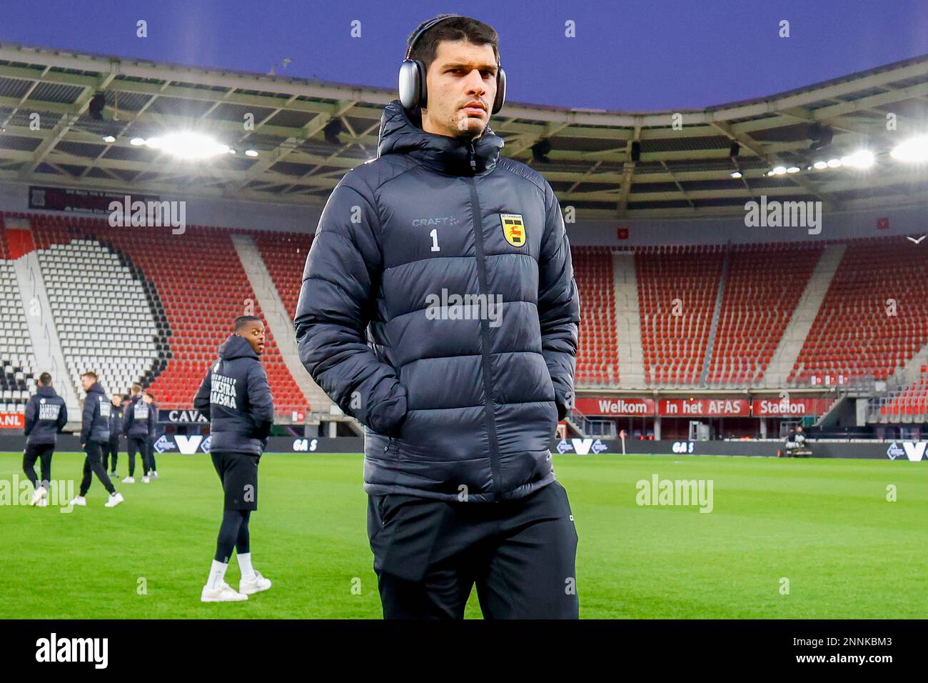 25-02-2023: Sport: AZ v Cambuur ALKMAAR, PAYS-BAS - FÉVRIER 25: Gardien de but Joao Virginia (SC Cambuur) pendant le match Eredivisie AZ Alkmaar and Banque D'Images