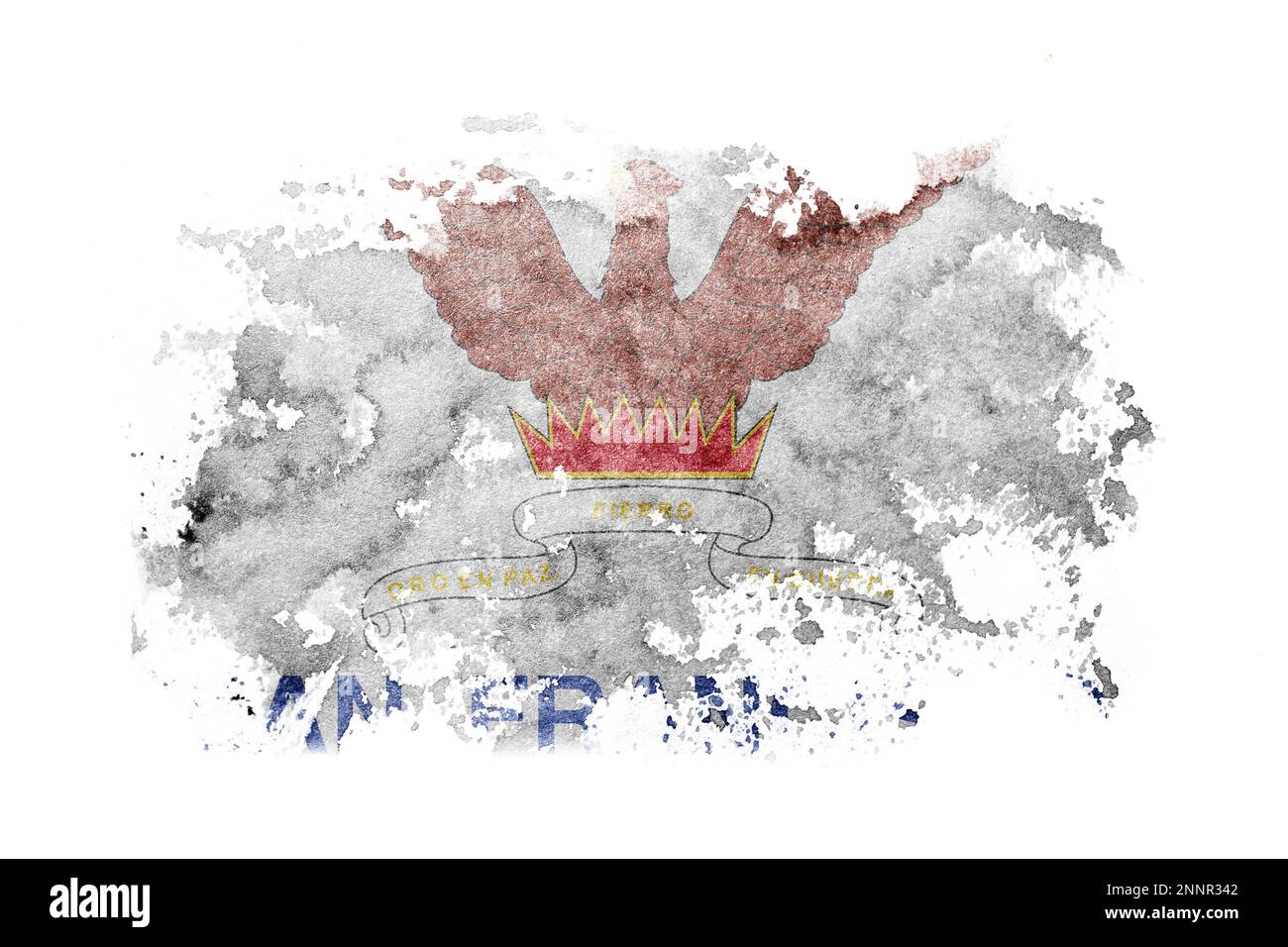 États-Unis d'Amérique, Amérique, États-Unis, États-Unis, San Francisco, Californie drapeau fond peint sur papier blanc avec aquarelle Banque D'Images