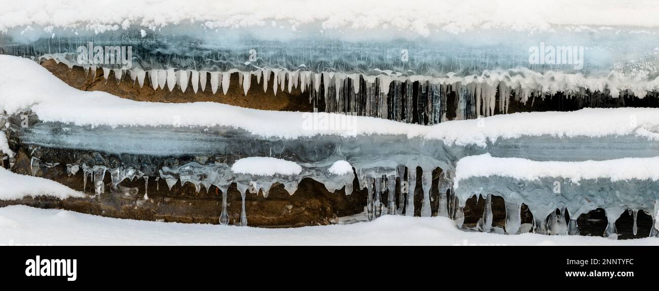 Photographie de glaçons, Banff, Alberta, Canada Banque D'Images