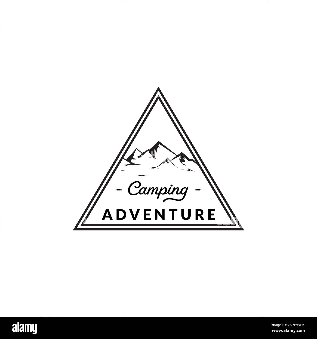 vintage logo triangle camping aventure Illustration de Vecteur
