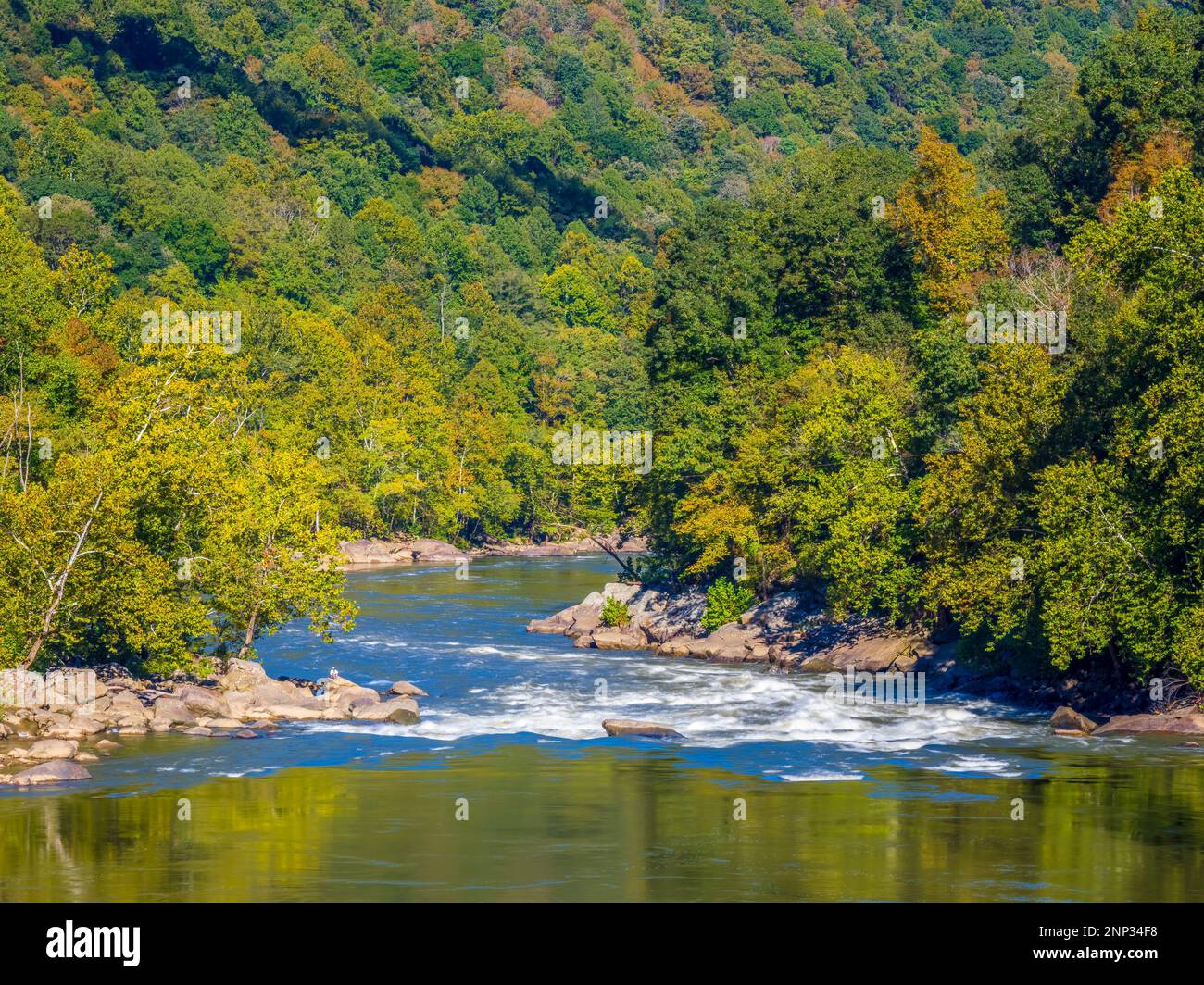 New River, parc national et réserve de New River gorge, Virginie-Occidentale Banque D'Images