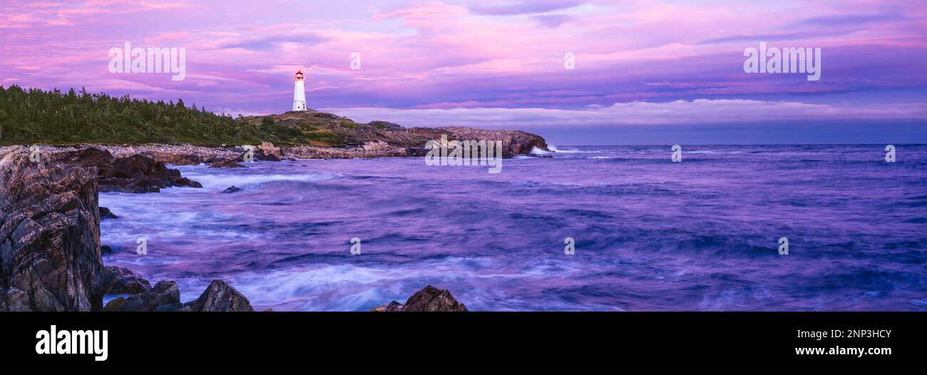 Phare de Louisbourg, île du Cap-Breton, Nouvelle-Écosse, Canada Banque D'Images