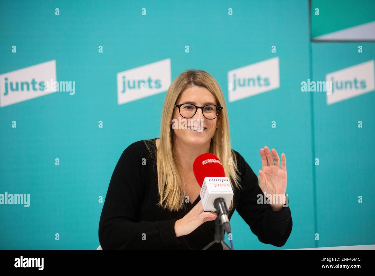 The vice president of JxCat and municipal spokesperson for the party in Barcelona, Elsa Artadi, during an interview with Europa Press, in Barcelona, Catalonia (Spain), on 30 December 2020. 2 JANUARY 2021;ELSA ARTADI;CATALUÑA;CATALUNIYA;BARCELONA;GOVERNMENT;PARLAMENT;ELECTIONS David Zorrakino / Europa Press 01/02/2021 (Europa Press via AP) Banque D'Images
