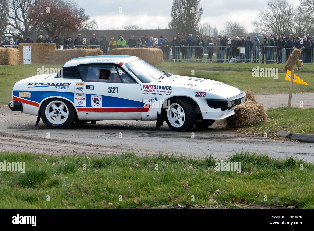 Triumph TR8 Rally car à la course Retro 2023 Exhibition and Rally stages à Stoneleigh Park Warwickshire UK Banque D'Images