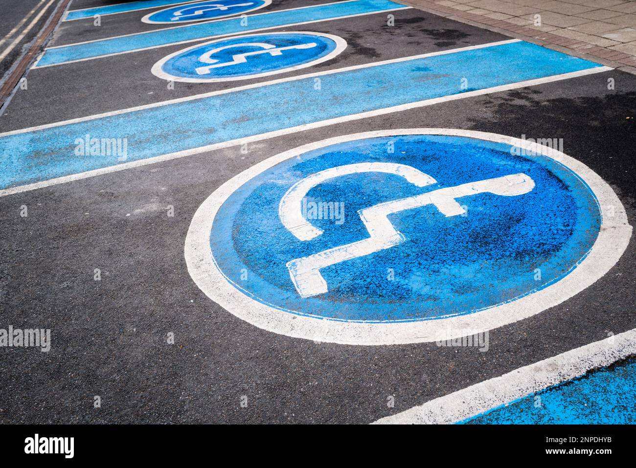 Parkings handicapés. Banque D'Images