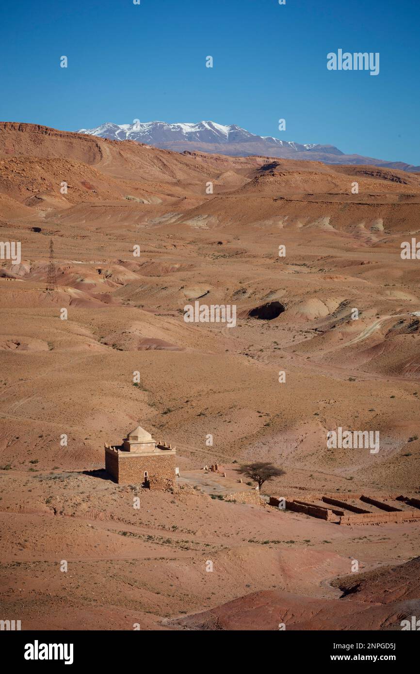 ait ben haddou, désert, mosquée, montagnes Banque D'Images