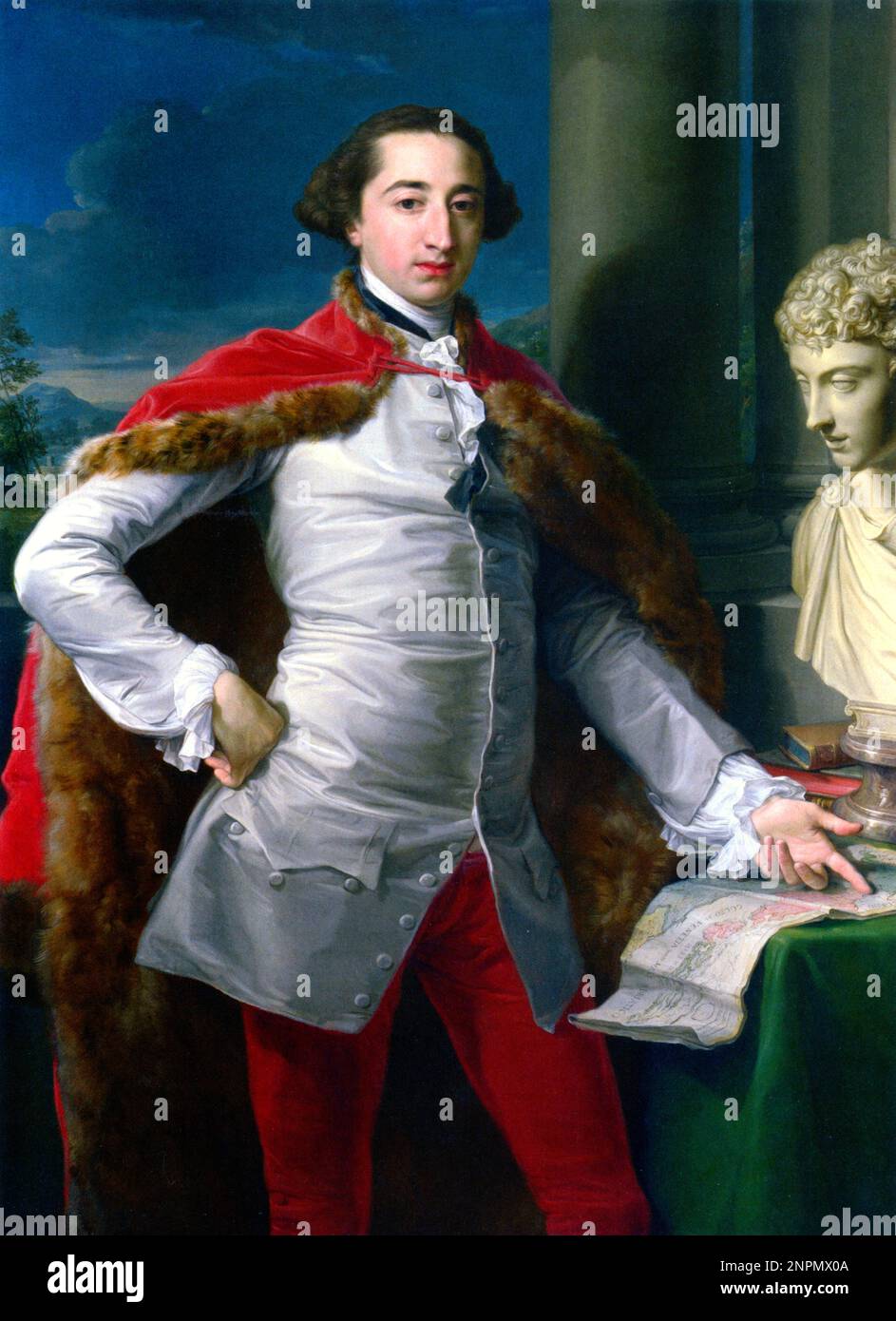 Portrait de Richard Milles, noble anglais Richard Milles, portrait de Richard Milles, 1758, par Pompeo Batoni Banque D'Images