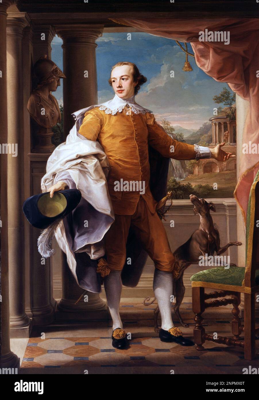 Sir Wyndham Knatchbull-Wyndham, 6th Baronet (1737 – 1763) Baronet britannique et Whig politicien. Peinture de Pompeo Batoni Banque D'Images