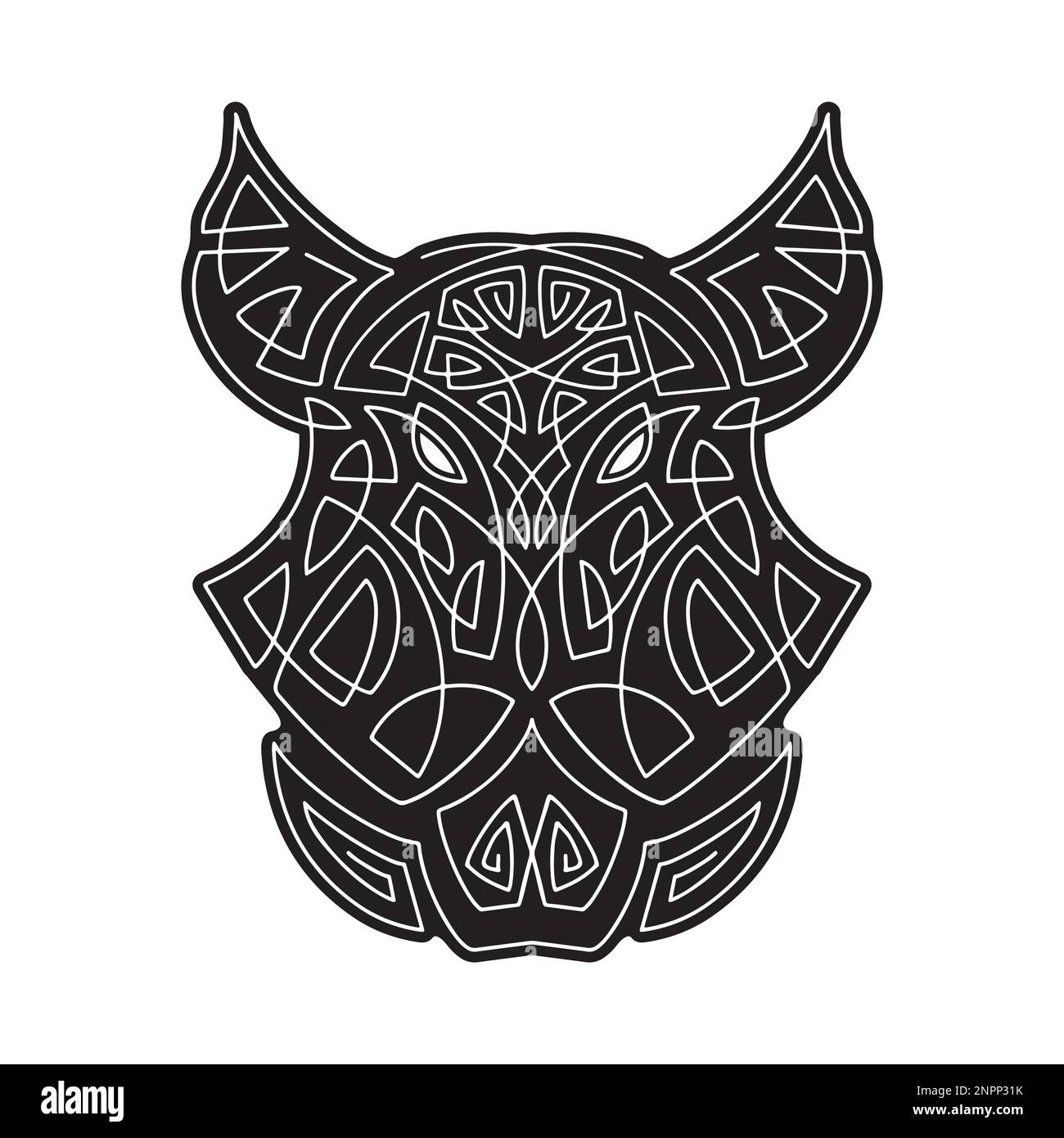 Tête de sanglier, porc de style celtique, motif typographique de t-shirt, imprimé animal sauvage. Illustration vectorielle. Illustration de Vecteur