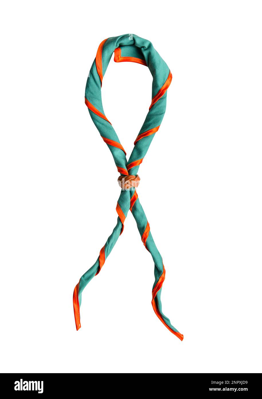 Foulard Scout isolé sur fond blanc Banque D'Images