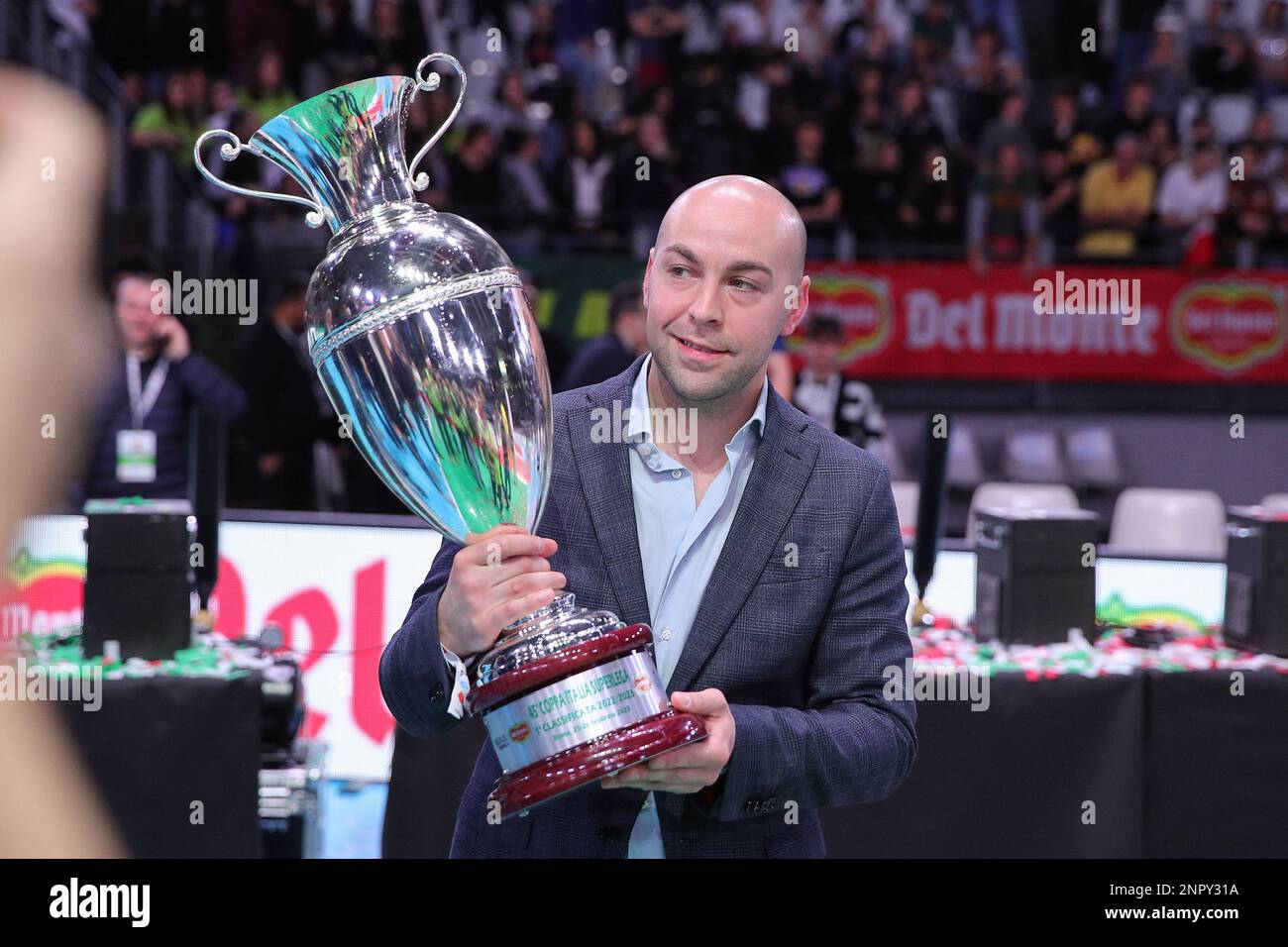 Finale Del Monte® Coppa Italia 2023 VENTES DE GAZ BLUÉNERGIE PIACENZA 3 - ITAS TRENTIN 0 Palazzo dello Sport, Roma Banque D'Images