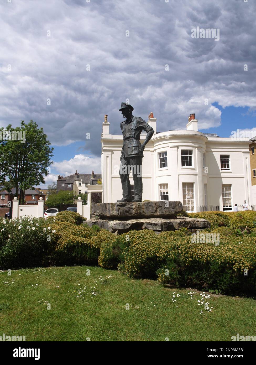 Statue de Mountbatten, Grosvenor Square, Southampton, Hampshire, Royaume-Uni Banque D'Images