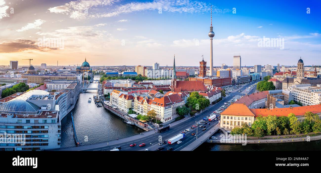 vue panoramique au centre-ville de berlin Banque D'Images