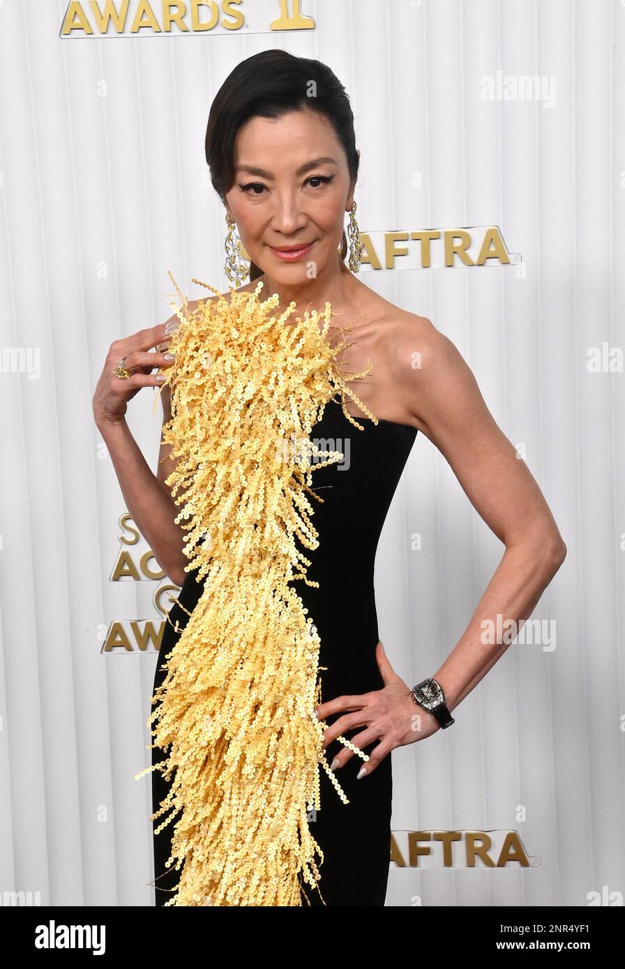 Los Angeles, États-Unis. 26th févr. 2023. Michelle Yeoh participe aux prix annuels 29th de la SAG au Fairmont Century Plaza de Los Angeles, en Californie, dimanche, à 26 février 2023. Photo de Jim Ruymen/UPI crédit: UPI/Alay Live News Banque D'Images
