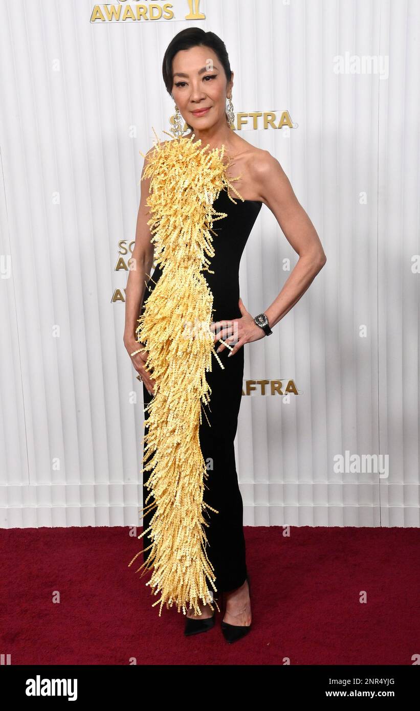 Los Angeles, États-Unis. 26th févr. 2023. Michelle Yeoh participe aux prix annuels 29th de la SAG au Fairmont Century Plaza de Los Angeles, en Californie, dimanche, à 26 février 2023. Photo de Jim Ruymen/UPI crédit: UPI/Alay Live News Banque D'Images
