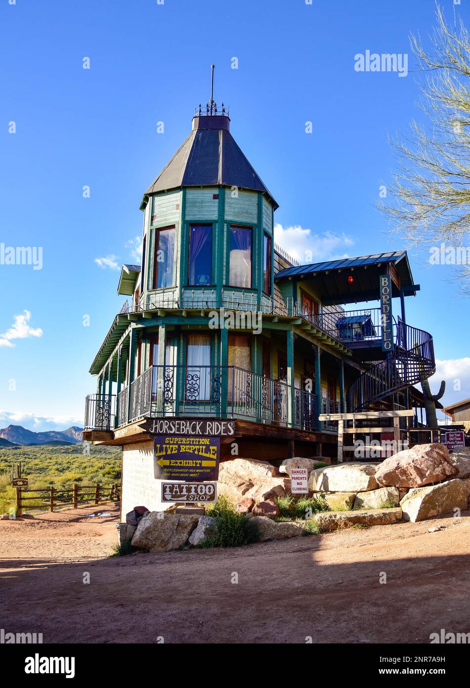Goldfield Ghost Town, Apache Junction, Arizona. Banque D'Images