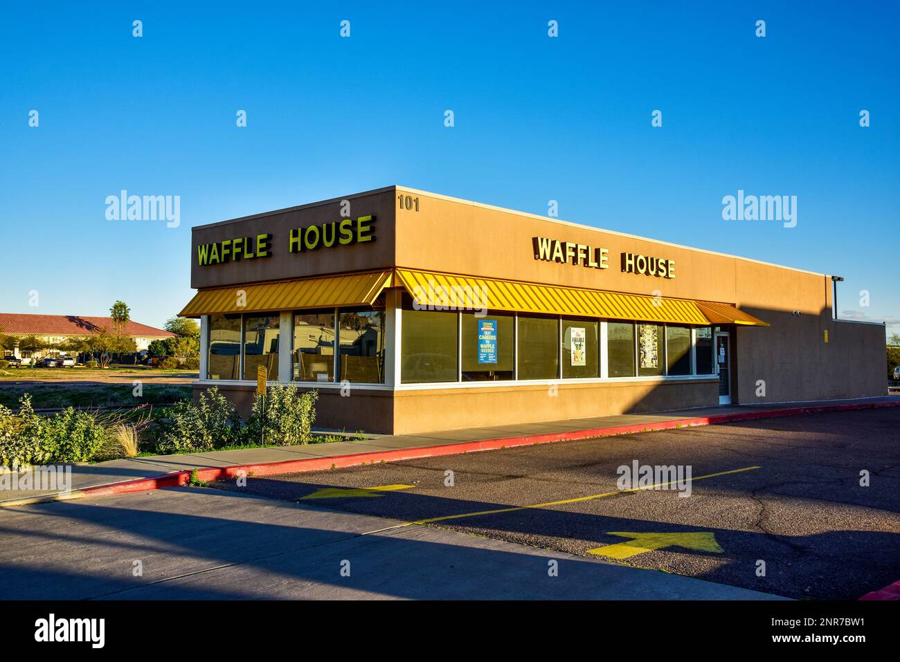 Waffle House à Mesa, Arizona Banque D'Images