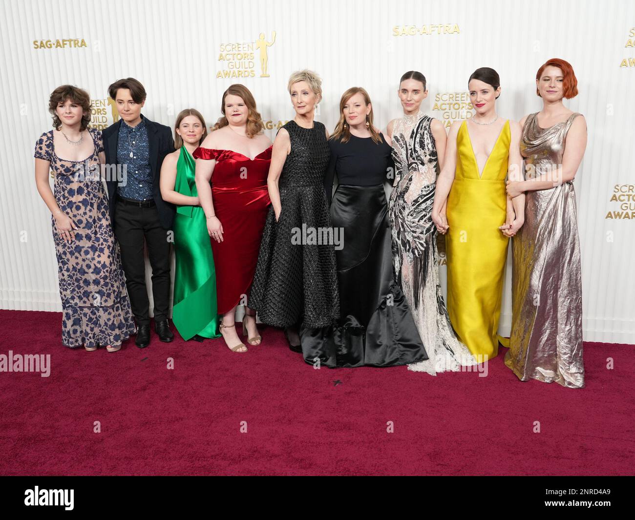 Los Angeles, États-Unis. 26th févr. 2023. Liv McNeil, août hiver, Kate Hallett, Michelle McLeod, Sheila McCarthy, Sarah Polley, Rooney Mara, Claire Foy et Jessie Buckley arrivent aux prix annuels de la Guilde des acteurs de l'écran 29th qui se sont tenus au Fairmont Century Plaza à Los Angeles, en Californie, le dimanche, ?26 février 2023. (Photo par Sthanlee B. Mirador/Sipa USA) crédit: SIPA USA/Alay Live News Banque D'Images