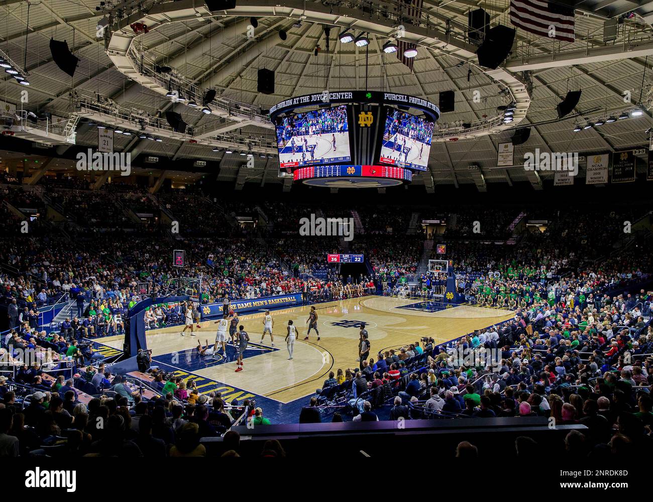 January 11, 2020: A general overall view during NCAA Basketball game action between the Louisville Cardinals and the Notre Dame Fighting Irish at Purcell Pavilion at the Joyce Center in South Bend, Indiana. Louisville defeated Notre Dame 67-64. John Mersits/CSM(Credit Image: © John Mersits/CSM via ZUMA Wire) (Cal Sport Media via AP Images) Banque D'Images