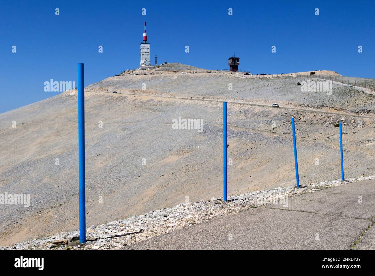 Paysage du Mont Ventoux (1 910 mètres) surnommé le géant de Provence ou le Mont Chauve. Région de PACA, France Banque D'Images