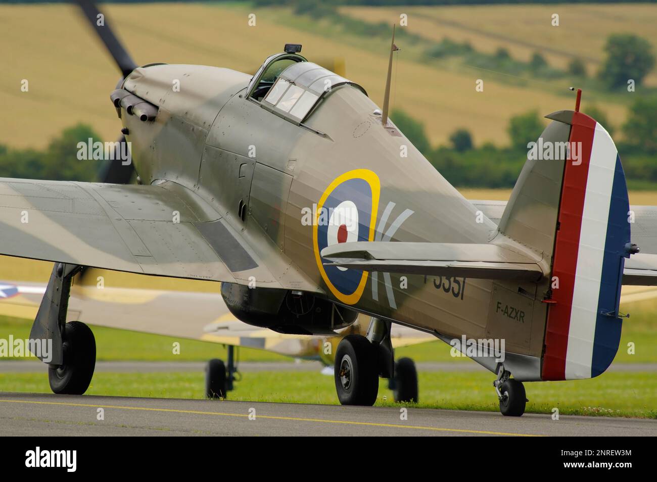 Hawker Hurricane 11A, P3351, F-AZXR, Flying Legends 2014, Affichage aérien, IWM Duxford, Cambridgeshire, Angleterre, Royaume-Uni, Banque D'Images